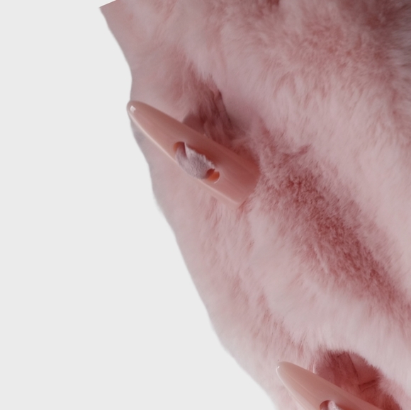 Catherine Malandrino Girls'Faux Fur Hooded Vest 12 Months Pink Color - Picture 13 of 14